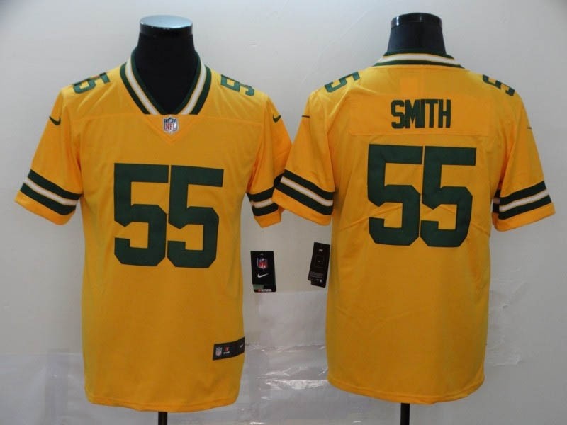 NFL Packers #55 Za'Darius Smith Gold Inverted Legend Jersey