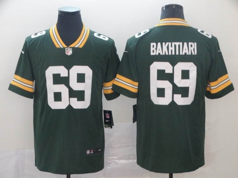 NFL Packers #69 David Bakhtiari Green Vapor Untouchable Limited Jersey