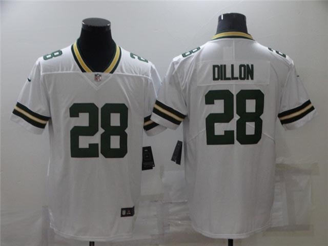 Green Bay Packers #28 A.J. Dillon White Vapor Limited Jersey