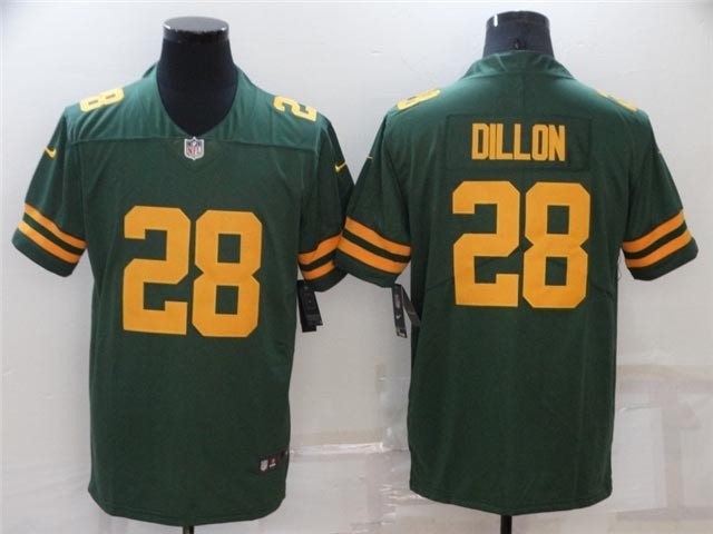 Green Bay Packers #28 A.J. Dillon Alternate Green Vapor Limited Jersey