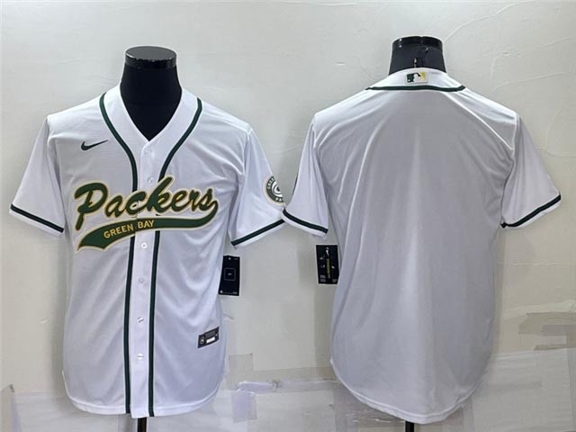 NFL Green Bay Packers Blank White Baseball Cool Base Team Jersey