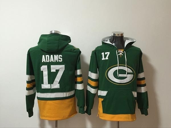 NFL Green Bay Packers #17 Davante Adams green All Stitched Hooded Sweatshirt