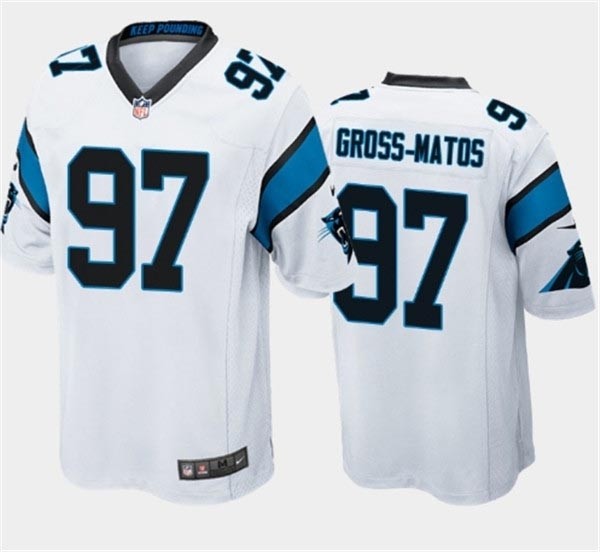 Nike Panthers #97 Yetur Gross-Matos White 2020 NFL Draft First Round Pick Vapor Untouchable Limited Jersey