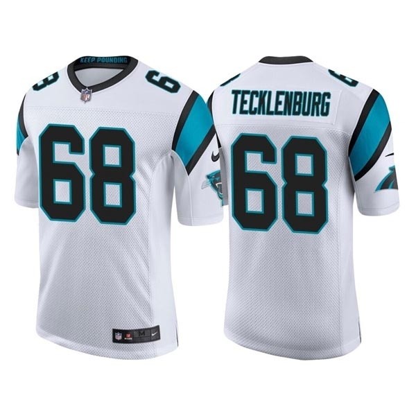 Men's Carolina Panthers #68 Sam Tecklenburg 2022 White Stitched Game Jersey