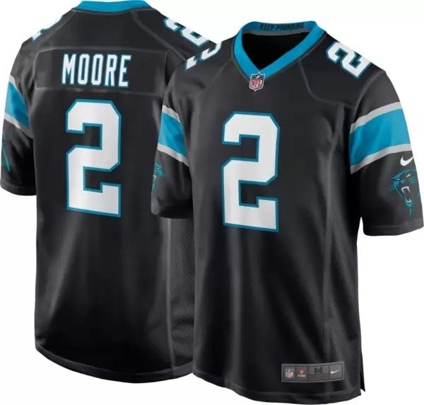 Men's Carolina Panthers #2 DJ Moore Black Team Color Stitched NFL Vapor Untouchable Limited Jersey