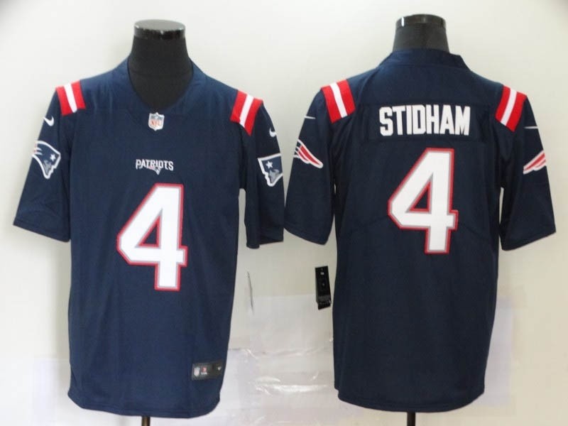 NFL New England Patriots #4 Jarrett Stidham Blue Rush Limited Jersey