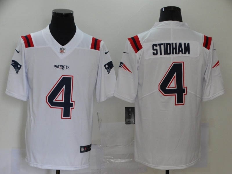 NFL New England Patriots #4 Jarrett Stidham White Rush Limited Jersey