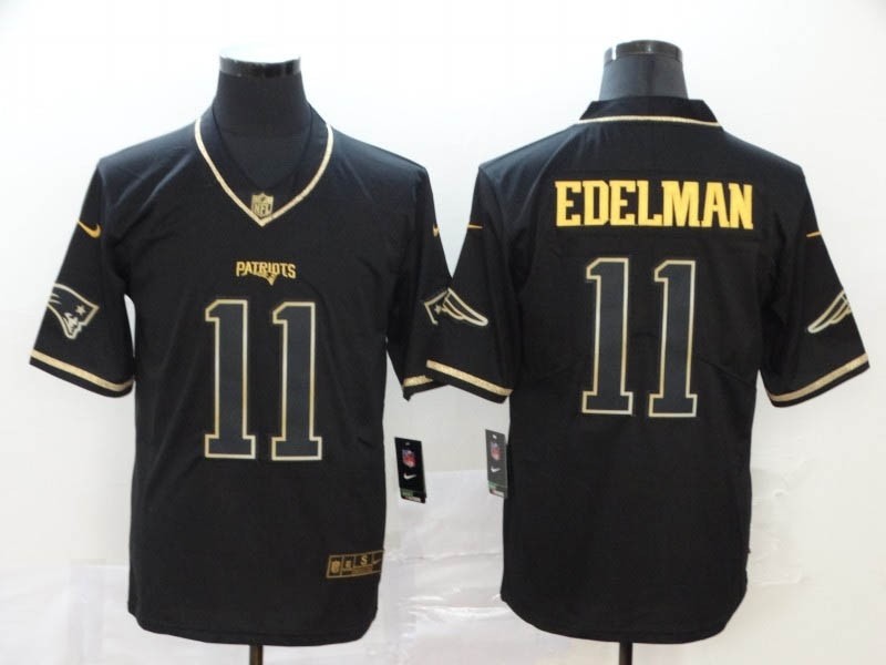 NFL New England Patriots #11 Julian Edelman Black Gold Vapor Untouchable Limited Jersey