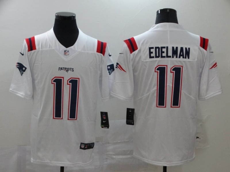 NFL New England Patriots #11 Julian Edelman White Rush Limited Jersey