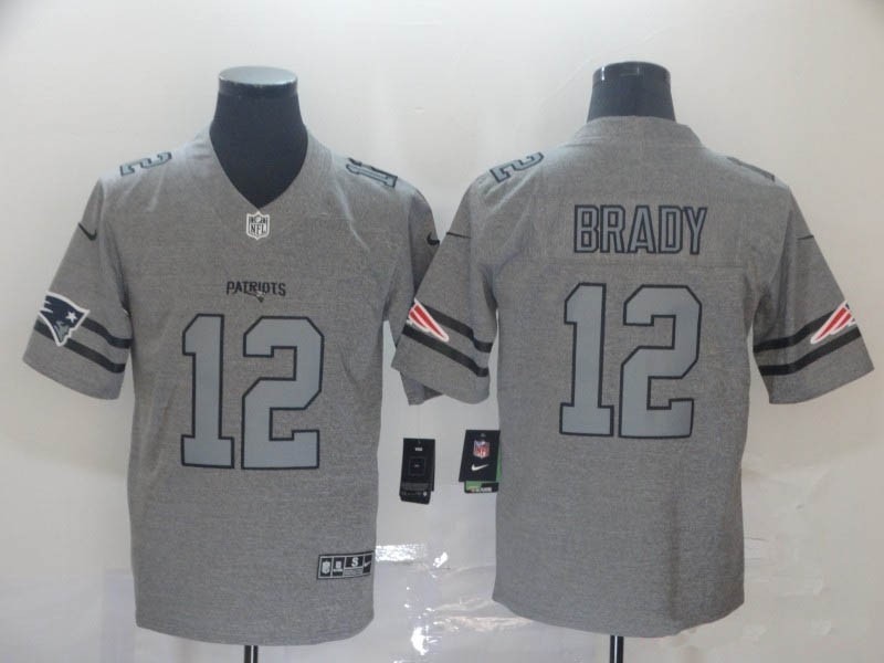 NFL New England Patriots #12 Tom Brady 2019 Gray Gridiron Gray Vapor Untouchable Limited Jersey