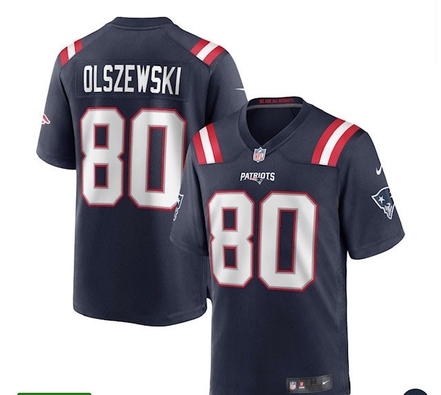 NFL Patriot #80 Gunner Olszewski Blue  New Vapor Untouchable Limited Jersey