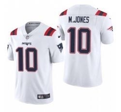 Men's New England Patriots #10 Mac Jones White 2021 NFL Draft Vapor Limited Jersey