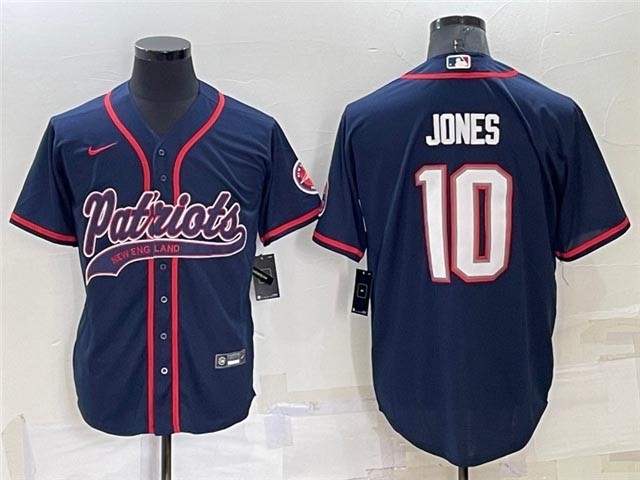 NFL New England Patriots #10 Mac Jones Navy Baseball Cool Base Jersey