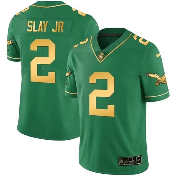 Men's Philadelphia Eagles #2 Darius Slay JR Green gold black Vapor Untouchable Limited Stitched Jersey