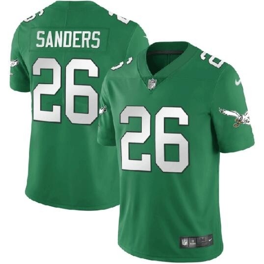 Men's Philadelphia Eagles #26 Miles Sanders Green Vapor Untouchable Limited Stitched Football Jersey