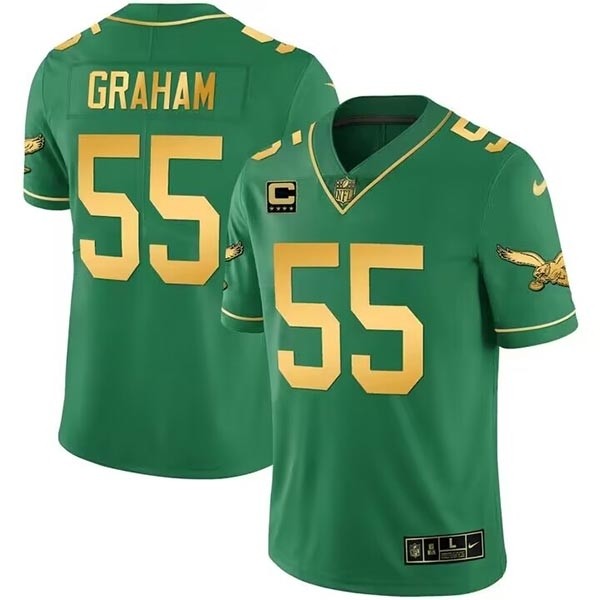 Men's Philadelphia Eagles #55 Brandon Graham Green Gold Vapor Untouchable Limited Stitched jerseys