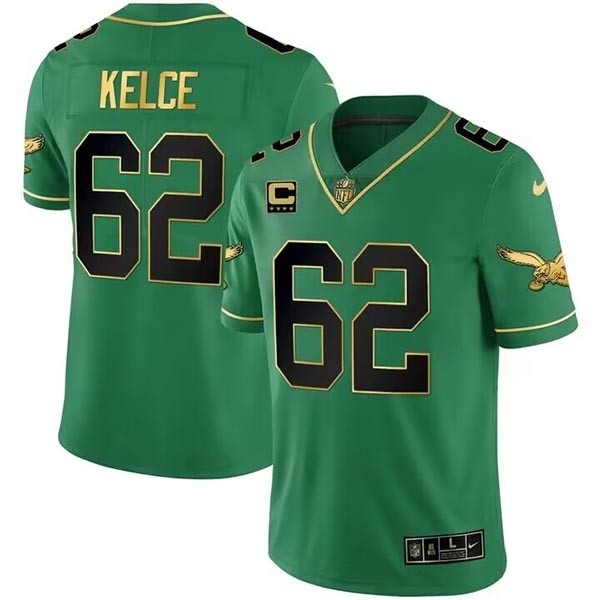 Men's Philadelphia Eagles #62 Jason Kelce Green black Vapor Untouchable Limited Stitched Football Jersey