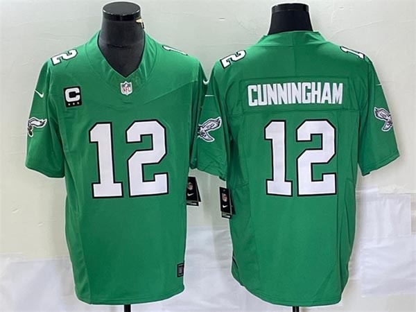 Men's Philadelphia Eagles #12 Randall Cunningham Green 2023 F.U.S.E. With C Patch Vapor Untouchable Stitched jersey