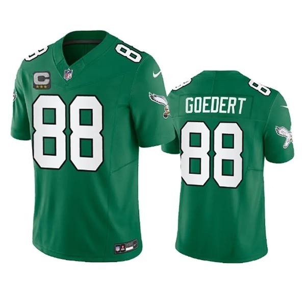 Men's Philadelphia Eagles #88 Dallas Goedert Green 2023 F.U.S.E. With C Patch Vapor Untouchable Stitched Football jersey