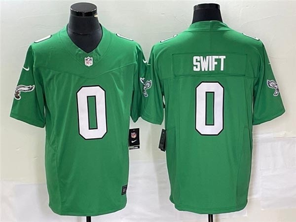 Men's Philadelphia Eagles #0 D'Andre Swift Kelly Green Vapor 2023 F.U.S.E. Limited Jersey