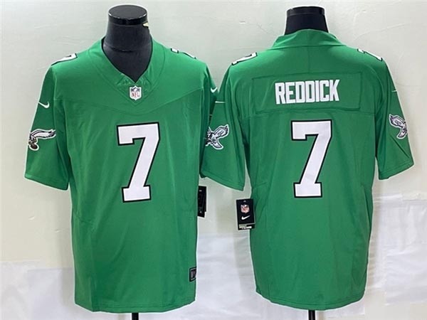 Men's Philadelphia Eagles #7 Haason Reddick Kelly Green Vapor 2023 F.U.S.E. Limited Jersey