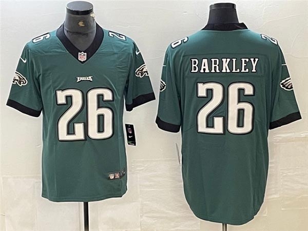 Men's Philadelphia Eagles #26 Saquon Barkley Green Vapor Limited Jersey