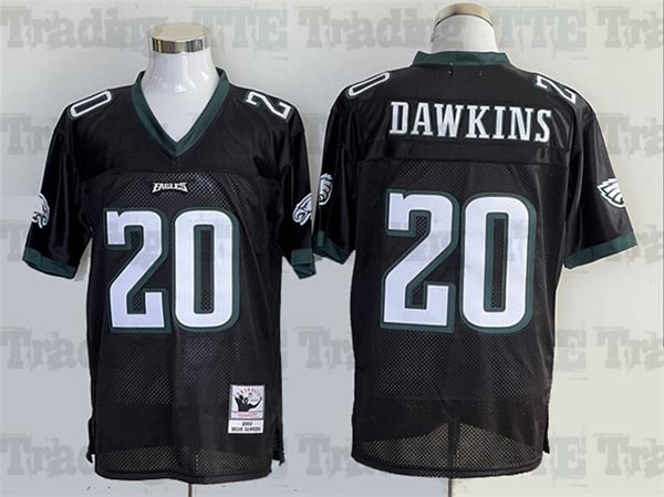 Men's Philadelphia Eagles #20 Brian Dawkins 2000 Throwback Black Jersey