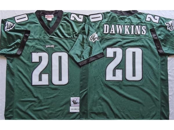 Men's Philadelphia Eagles #20 Brian Dawkins 2004 Throwback Green Jersey