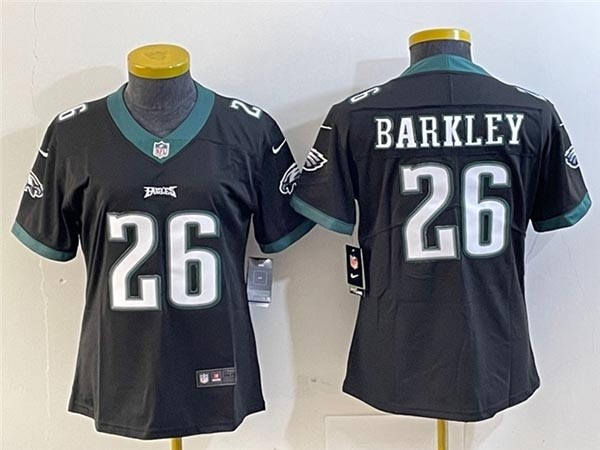 Women's Philadelphia Eagles #26 Saquon Barkley Black Vapor Limited Jersey