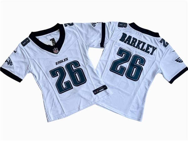 Women's Philadelphia Eagles #26 Saquon Barkley White Vapor F.U.S.E. Limited Jersey