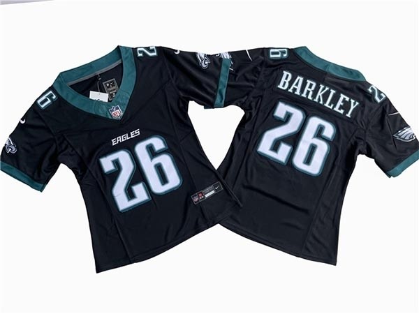 Women's Philadelphia Eagles #26 Saquon Barkley Black Vapor F.U.S.E. Limited Jersey