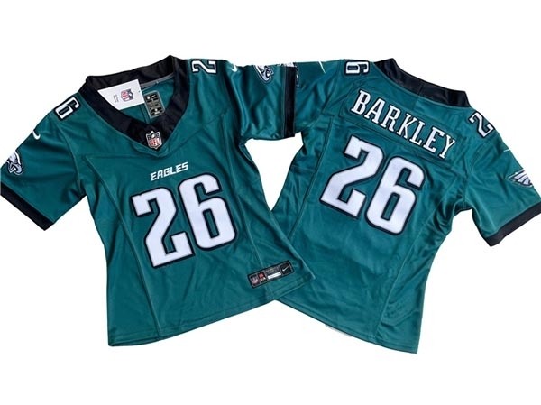 Women's Philadelphia Eagles #26 Saquon Barkley Green Vapor F.U.S.E. Limited Jersey