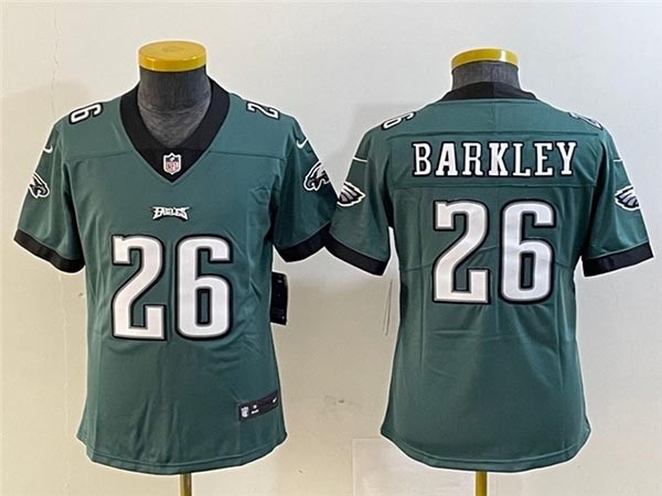 Youth Philadelphia Eagles #26 Saquon Barkley Green Vapor Limited Jersey