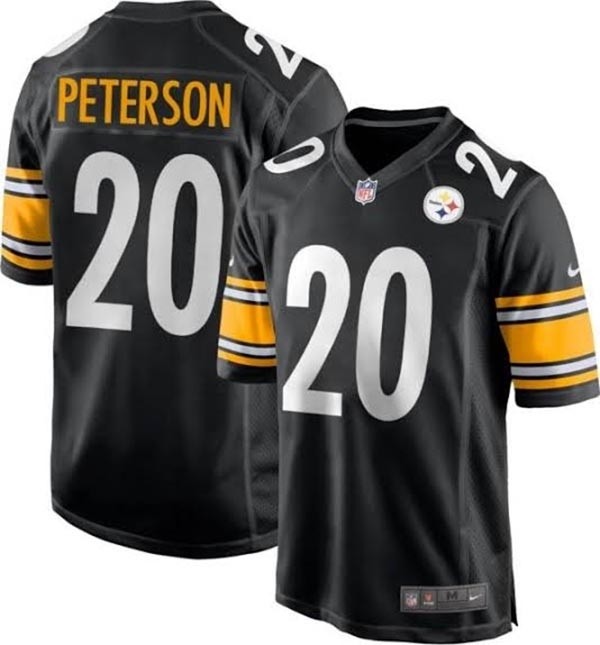 Men's Pittsburgh Steelers #20 Peterson Black Vapor Untouchable Limited Stitched Jersey