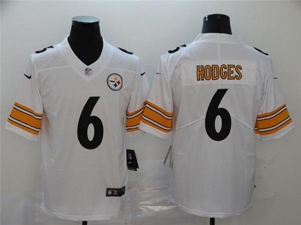 Men's Pittsburgh Steelers #6 Patrick Queen White Vapor Limited Jersey