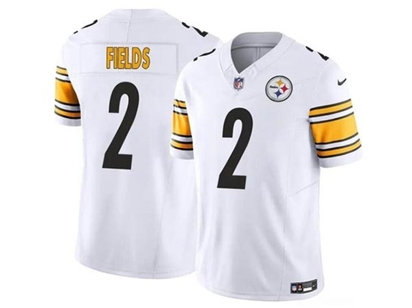 Men's Pittsburgh Steelers #2 Justin Fields White Vapor F.U.S.E. Limited Jersey