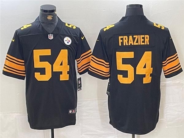 Men's Pittsburgh Steelers #54 Zach Frazier Color Rush Black Limited Jersey