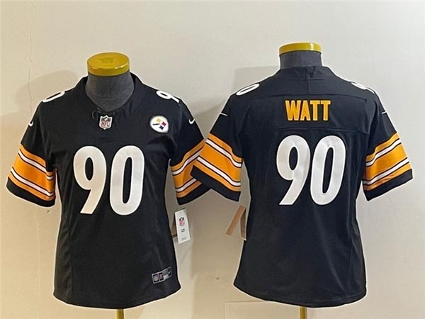 Women's Pittsburgh Steelers #90 T.J. Watt Black Vapor F.U.S.E. Limited Jersey