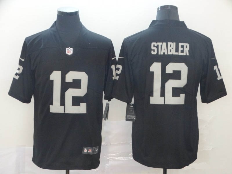 NFL Oakland Raiders #12 Ken Stabler Black Vapor Untouchable Limited Jersey