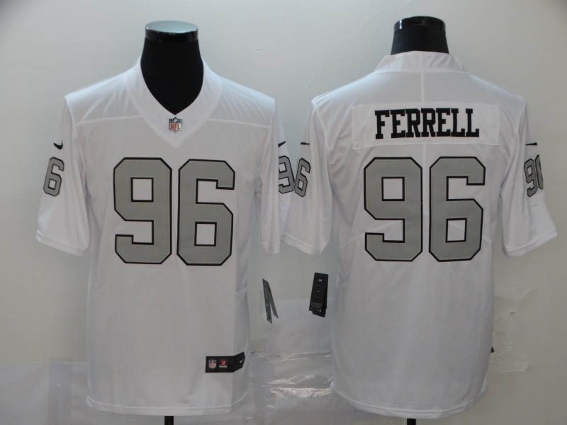 NFL Oakland Raiders #96 Clelin Ferrell White Rush Limited Jersey