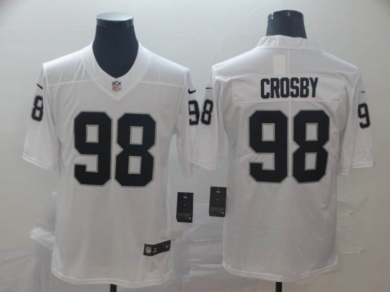 NFL Oakland Raiders #98 Maxx Crosby White Vapor Untouchable Limited Jersey