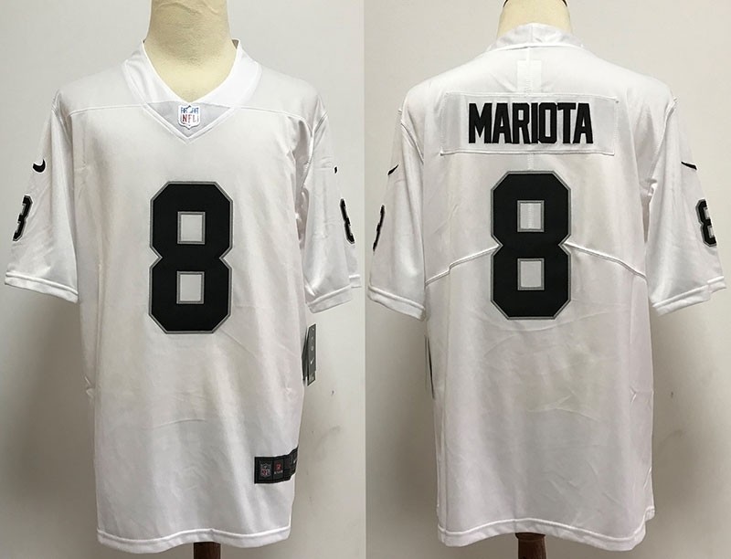 NFL Oakland Raiders #8 Mariota White Vapor Untouchable Limited Jersey