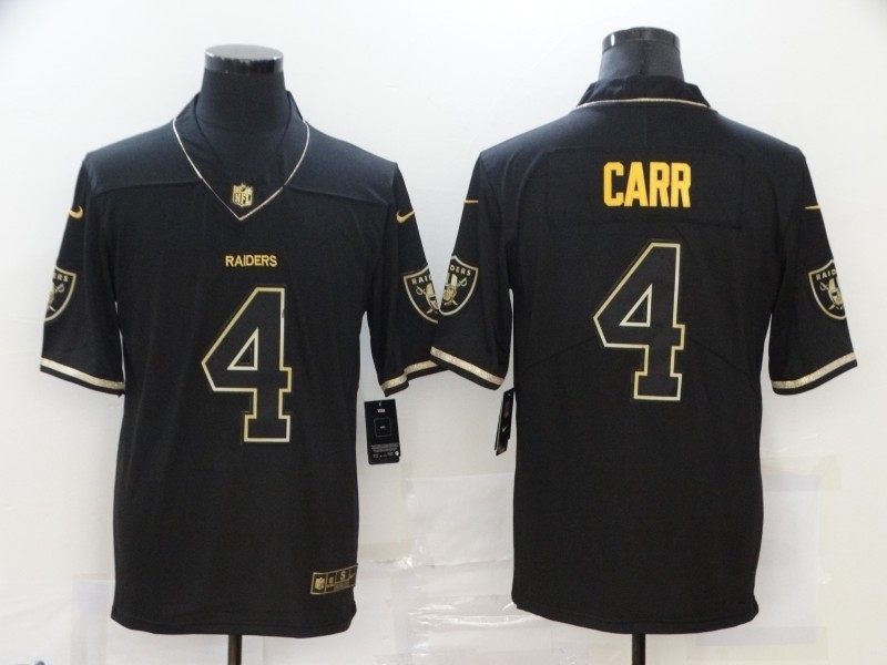 Nike Raiders #4 Derek Carr Black Gold Vapor Untouchable Limited Jersey