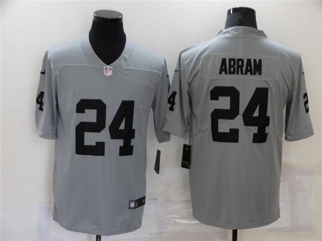 Las Vegas Raiders #24 Johnathan Abram Gray Inverted Limited Jersey