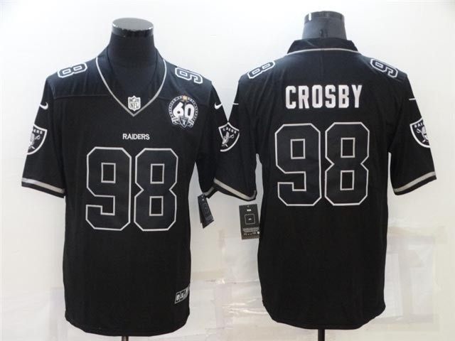 Las Vegas Raiders #98 Maxx Crosby Black Shadow Limited Jersey