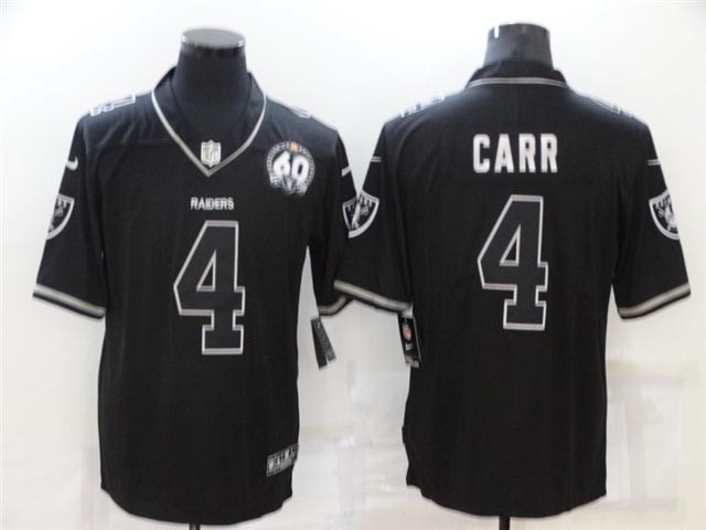 Las Vegas Raiders #4 Derek Carr Black Shadow Limited Jersey