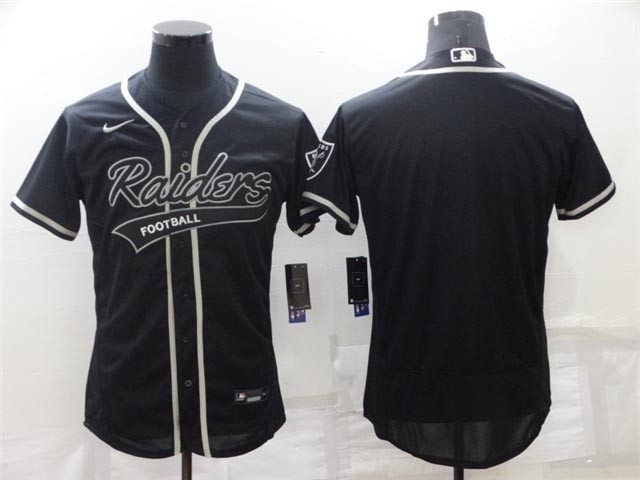 Las Vegas Raiders Black Baseball Flex Base Team Jersey