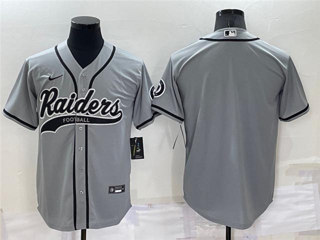 NFL Las Vegas Raiders Blank Gray Baseball Cool Base Team Jersey