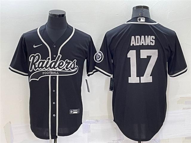 NFL Las Vegas Raiders #17 Davante Adams Black Baseball Cool Base Jersey