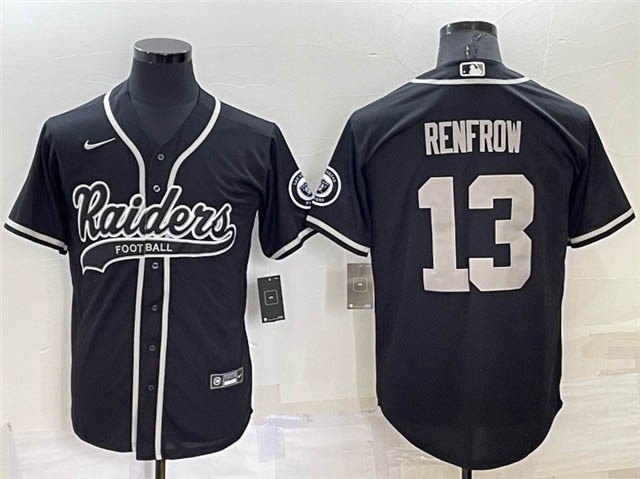 NFL Las Vegas Raiders #13 Hunter Renfrow Black Baseball Cool Base Jersey